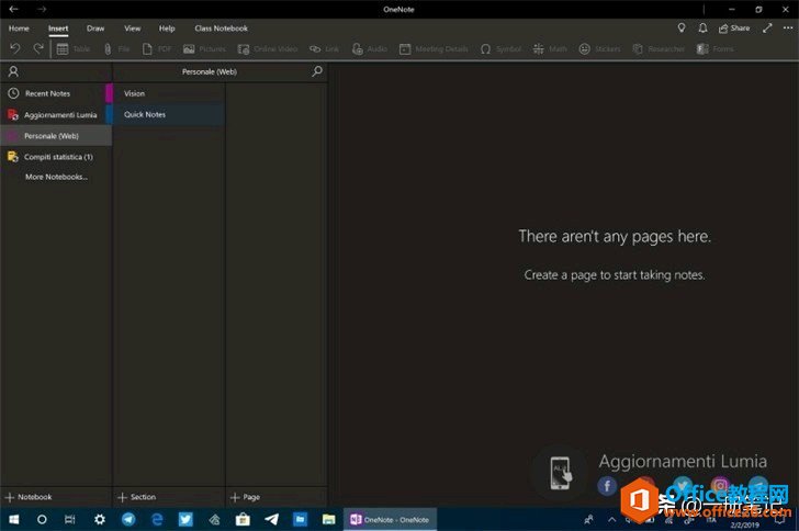 ָˣһ OneNote 2016 c Office 365 Pϵ