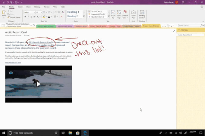 ָˣһ OneNote 2016 c Office 365 Pϵ