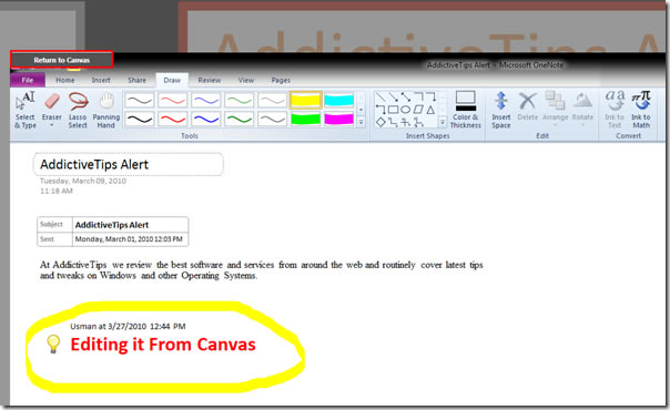 returntocanvas1 OneNote 2007和OneNote 2010的Canvas擴展使用教程_本站