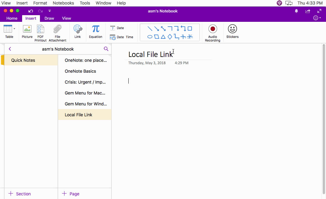 ʹ䌚ˆ Gem Menu for Mac OneNote ֱӴ_ Mac OneNote ı朽