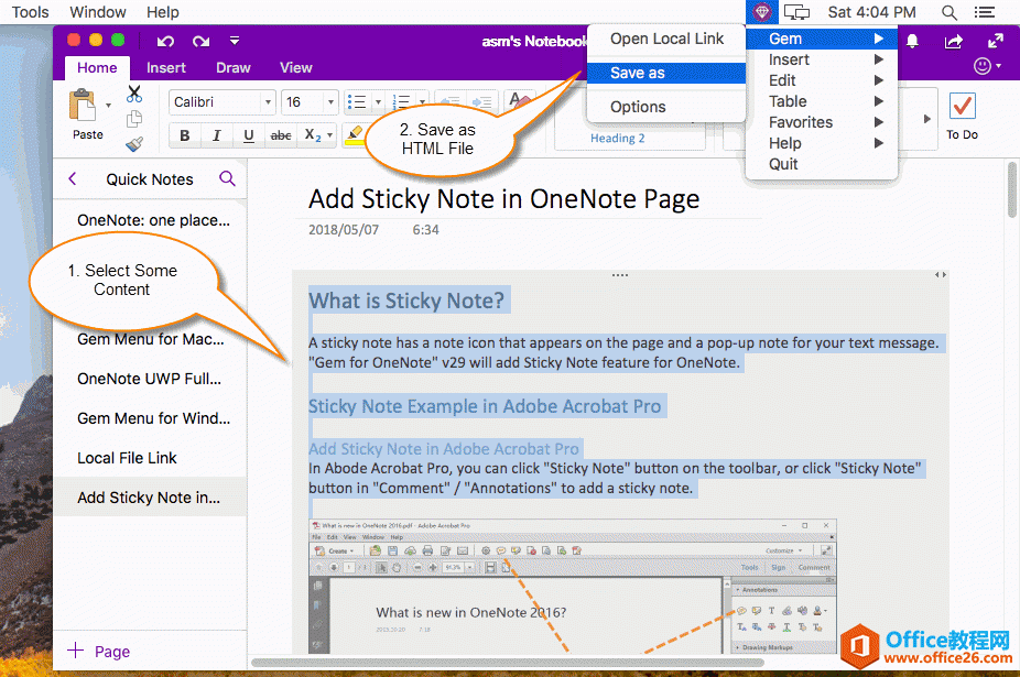 һ Mac OneNote xЃ