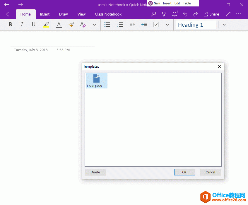 ΏĲˆģУxģ뵽 OneNote 