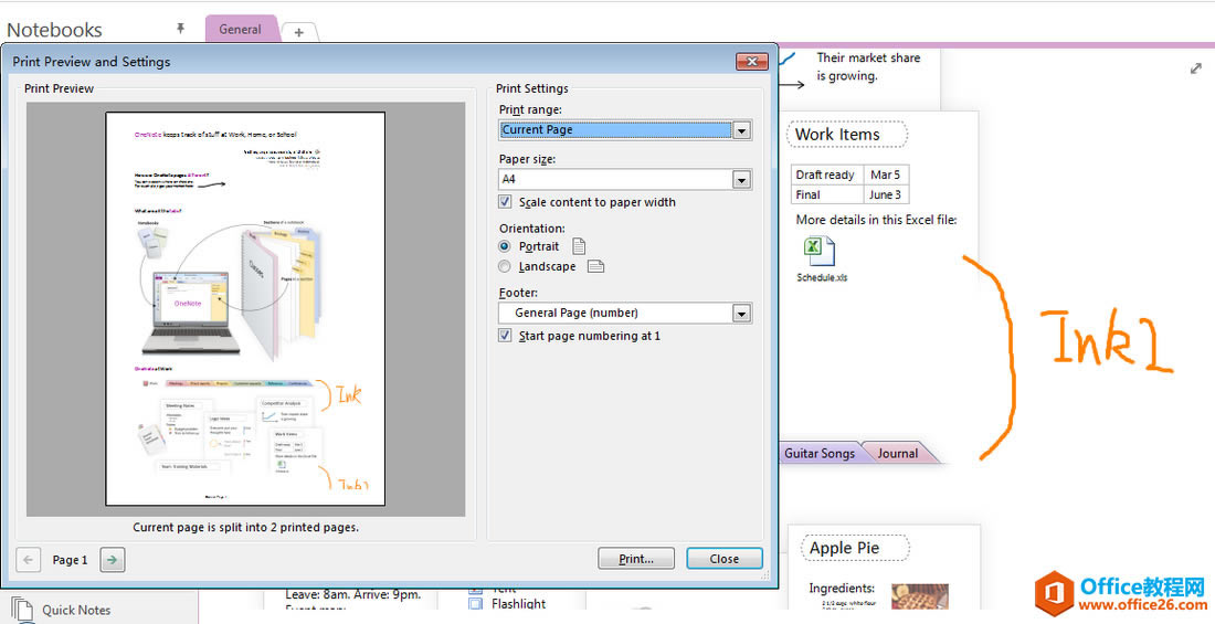 OneNote ģM퓷鿴ӡԪ