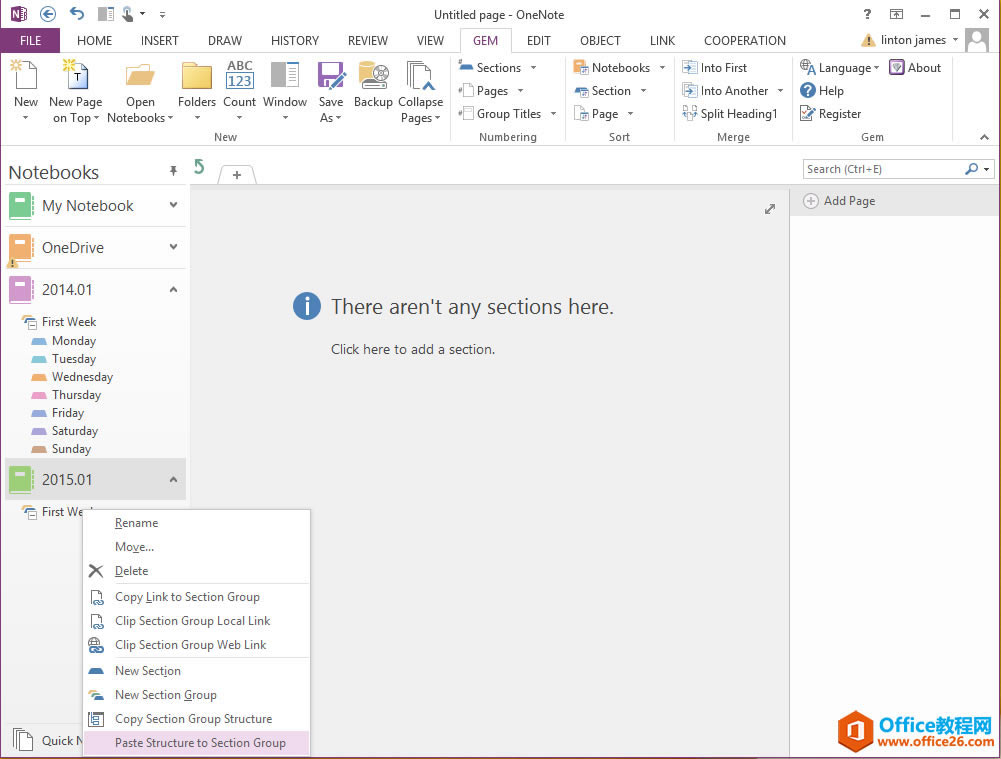 Ώ OneNote ӛ±ķօ^Y䵽һӛ±