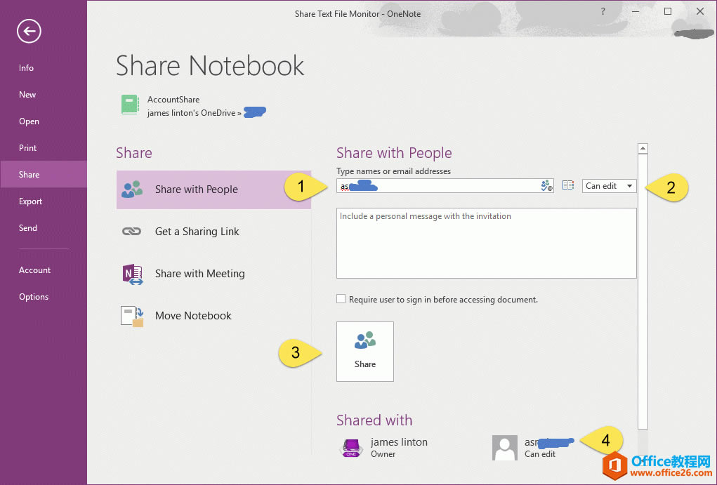 Ñ A:  OneNote 2016 йһPӛoÑ B