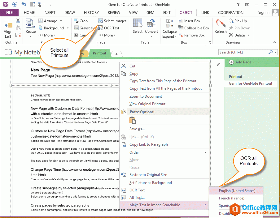  OneNote Ĵӡ҂@ʾ OCR 