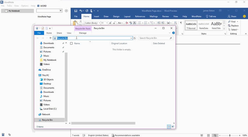 WordNote ʹ Windows ĻվԼĻվ