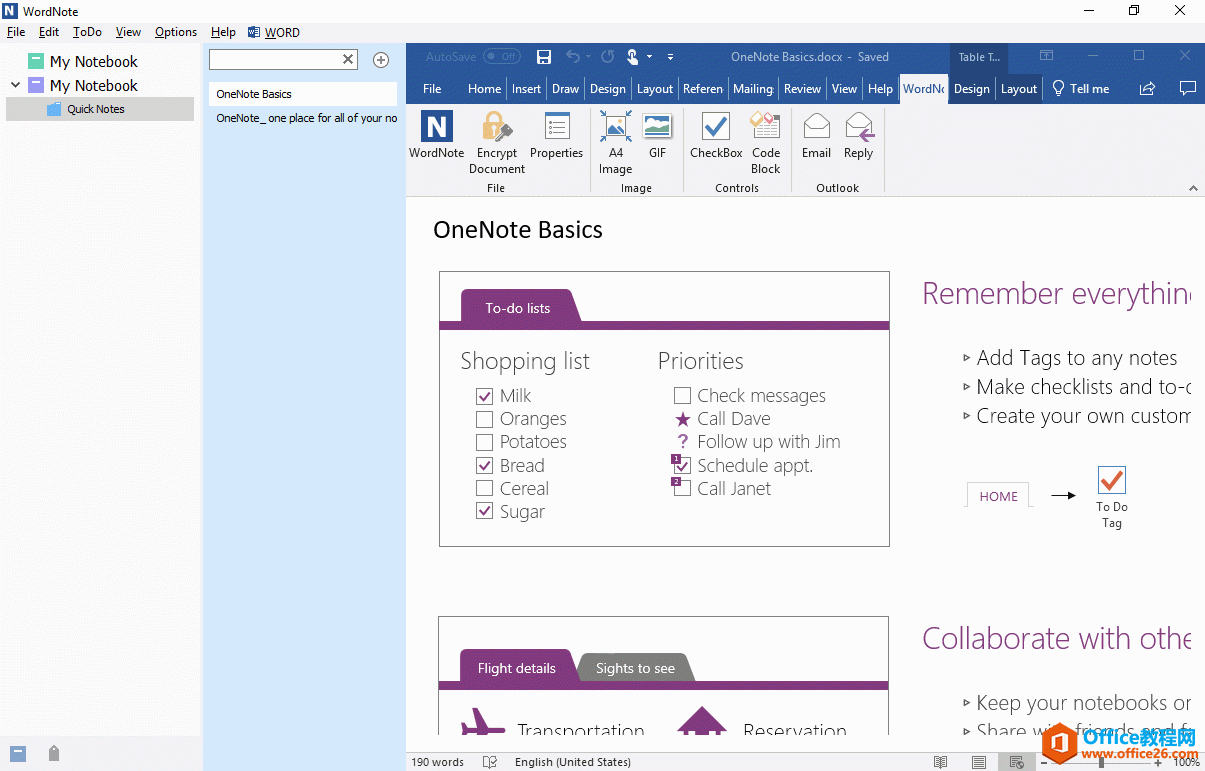 Ώ OneNote йPӛ WordNote 