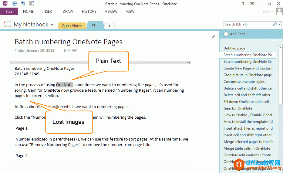 PDF  OneNote ļı