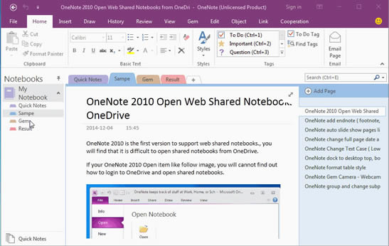 如何用鍵字搜索出 OneNote 頁面,并移動(dòng)這些頁面到另外一個(gè)分區(qū)里