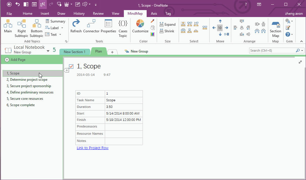  OneNote һI(chung)օ^(q)˼S(do)D
