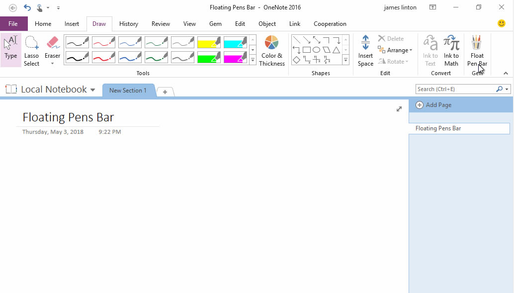ʹ Gem ṩđҸP OneNote ȫģʽ£ГQPղ؊A͟ɹPղ؊A