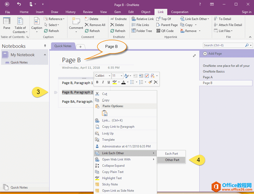 ڶ OneNote  B MС˲֡