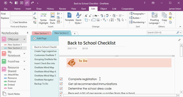 ѸƄɵ OneNote k헵Ă