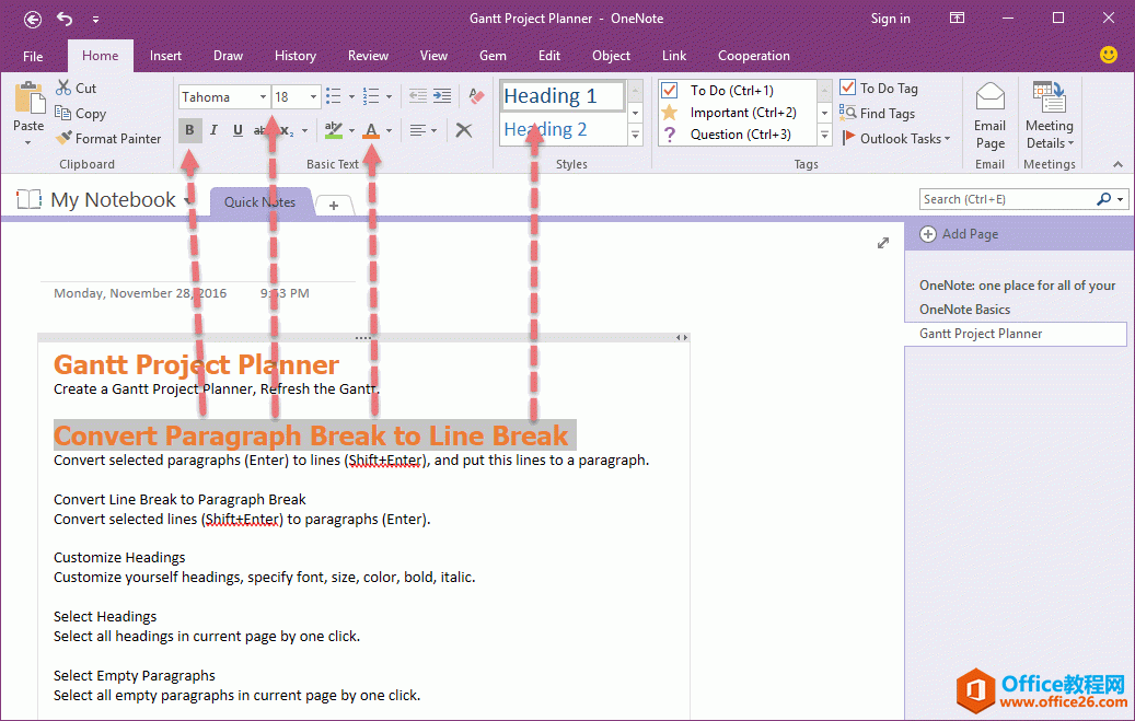 ԶxԼ OneNote }ʽɫwбw
