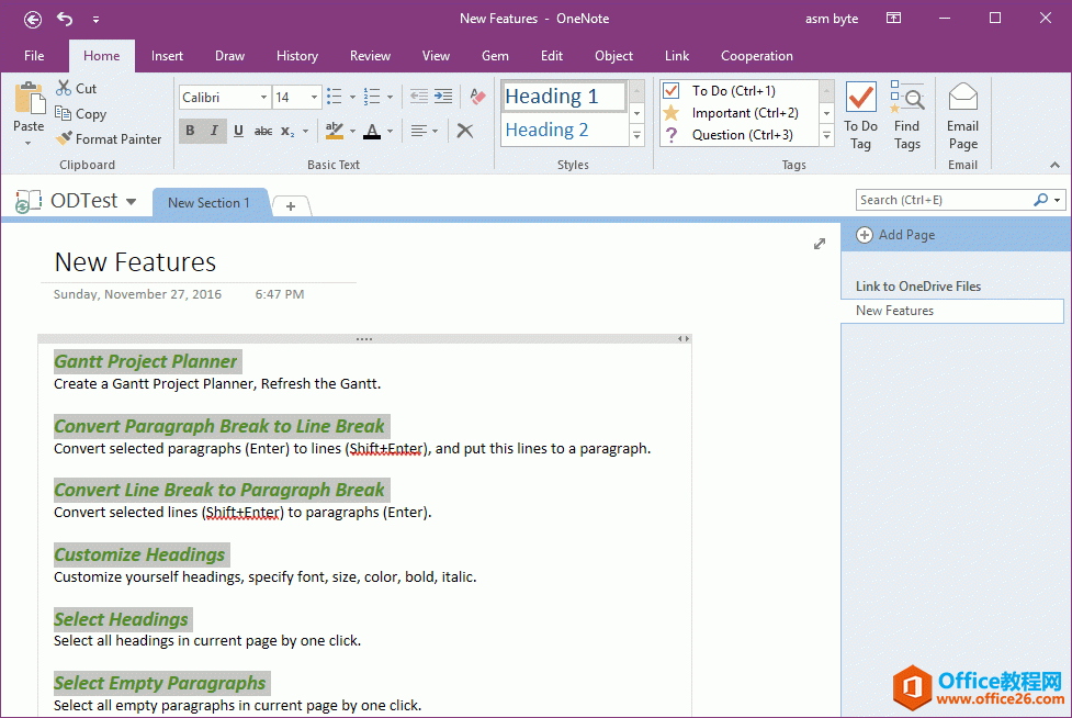 һIx OneNote И}ʽԱyһwɫwбwʽ