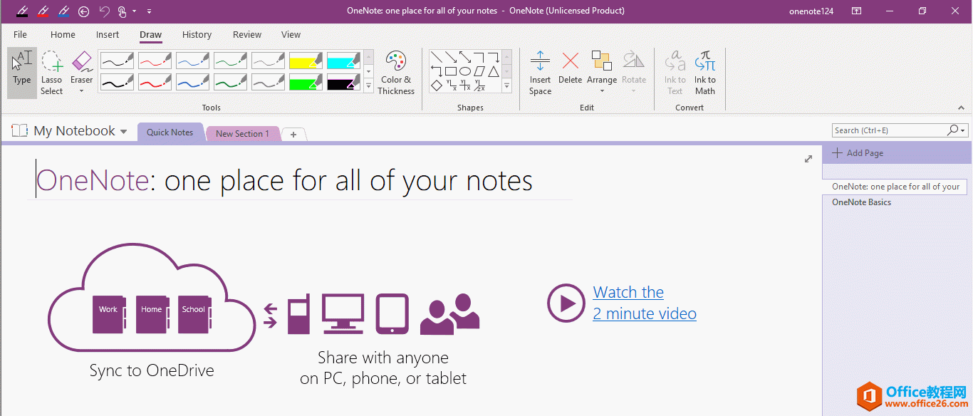 OneNote 2016 D