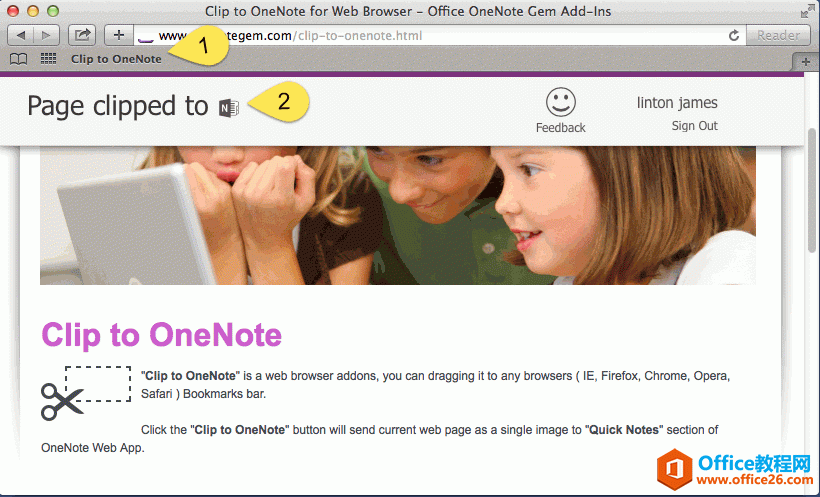 Safari g[ OneNote ü C ݋ֹPӛ