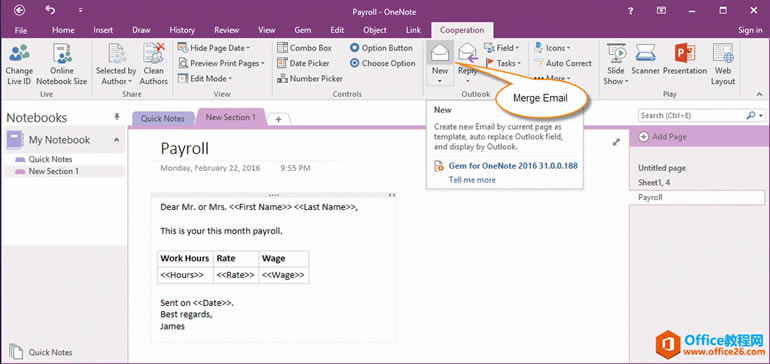 (chung)һ OneNote ģϲ]o Outlook