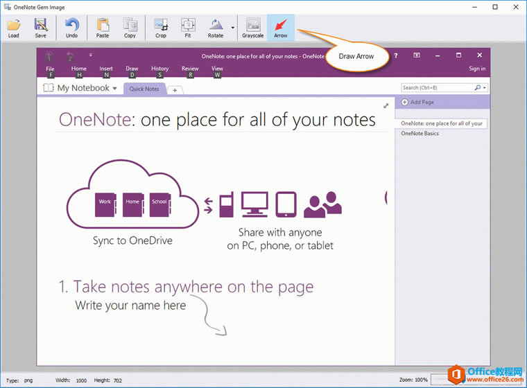 ʹ Gem DƬ OneNote ĈDƬϮ^ָʾ