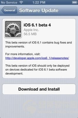 iOS 6.1 beta4 yԇٷdѷųiOS6.1ʽ߀h᣿1